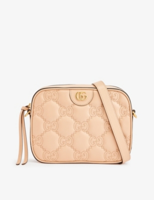 Gucci Women's Pink Sand/natural Matelassé Small Leather Cross-body Bag