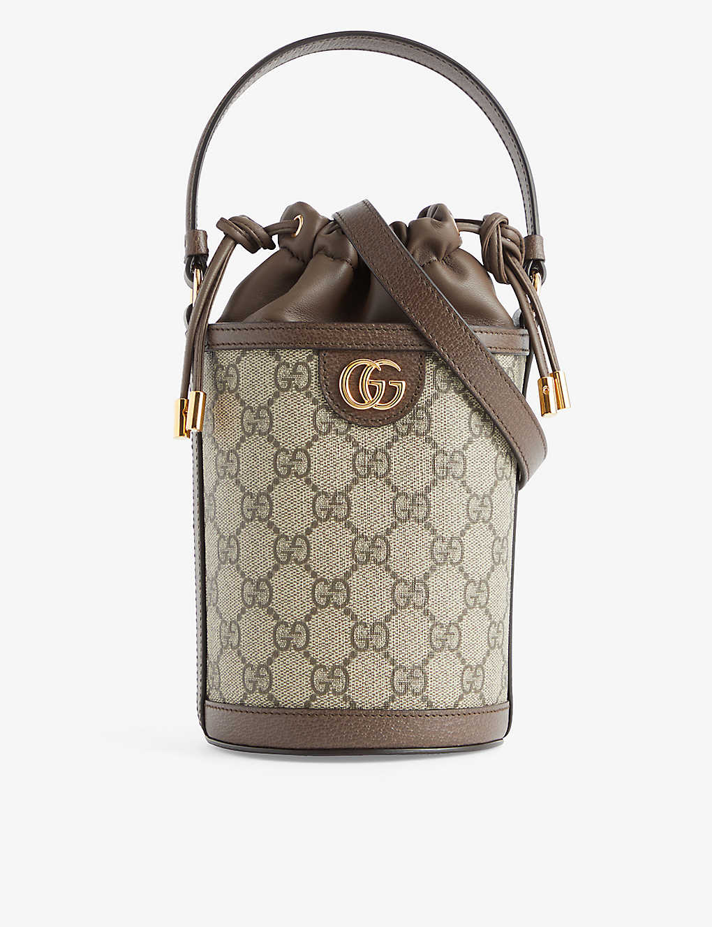 Gucci Ophidia Gg Supreme Canvas Bucket Bag In Be.eb/n.acero/n.acer
