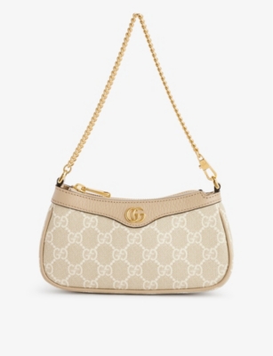 GUCCI: Ophidia coated cotton-blend shoulder bag