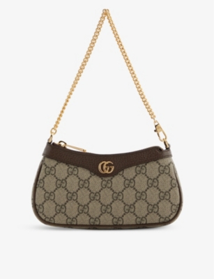 GUCCI: Ophidia monogram-patterned mini canvas shoulder bag