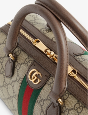 Shop Gucci Ophidia Gg Supreme Canvas Cross-body Bag In B.eb/n.acero/vrv