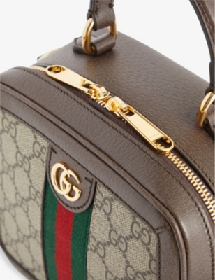 Shop Gucci B.eb/n.acero/vrv Ophidia Gg Supreme Canvas Shoulder Bag