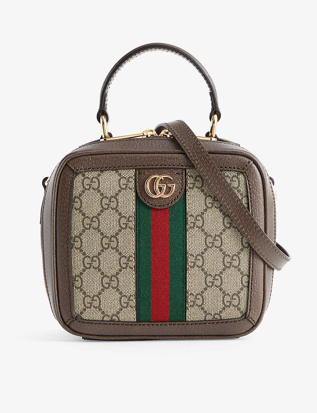 Gucci Ophidia Gg Supreme Canvas Shoulder Bag In B.eb/n.acero/vrv