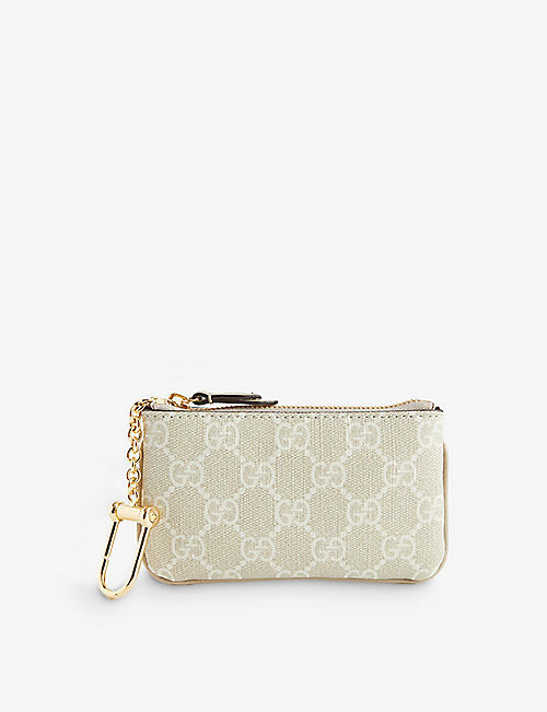 GUCCI: Monogram-pattern coated-canvas card holder