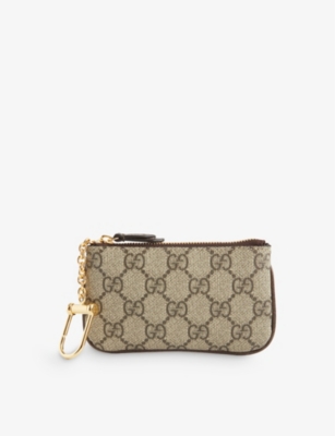 GUCCI - Monogram-pattern coated-canvas card holder | Selfridges.com