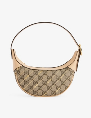 GUCCI: Monogram-pattern coated-canvas top-handle bag