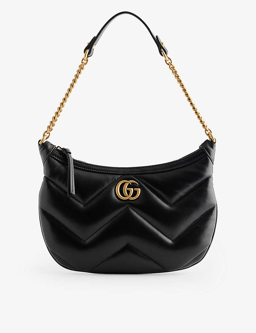 Gucci Womens Black Marmont Quilted-leather Shoulder Bag