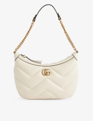 Gucci Womens Antique White Marmont Quilted-leather Shoulder Bag