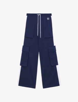 LOEWE: Anagram slip-pocket wide-leg mid-rise woven trousers