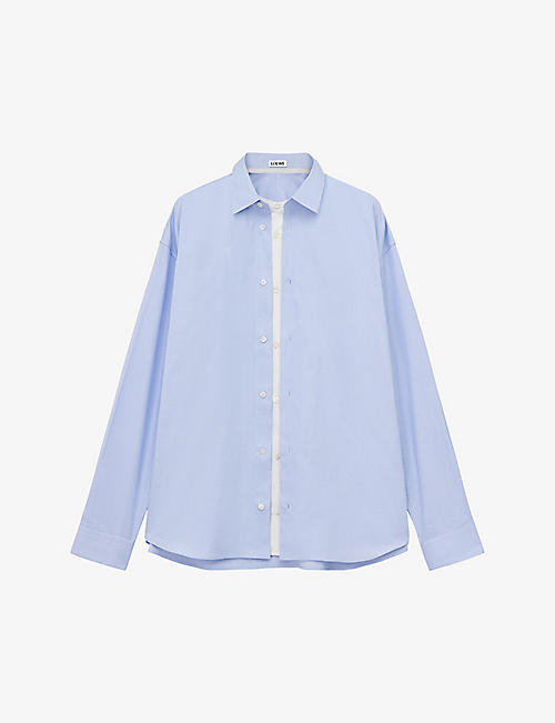 LOEWE: Double Layer cuffed cotton-blend shirt