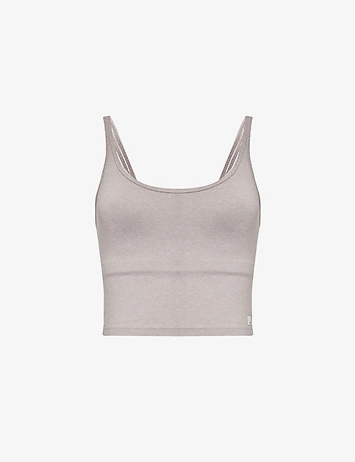 VUORI: Halo Performance cropped stretch-recycled polyester top
