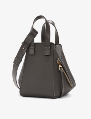 Loewe Womens Dark Grey Hammock Compact Leather Shoulder Bag