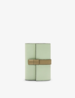 Loewe Large Vertical Wallet In Jade/clay Green