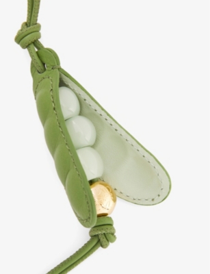 LOEWE: Pea pod leather bag charm