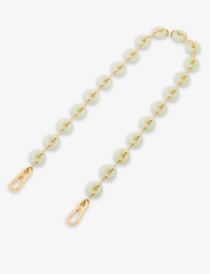 Loewe Spring Jade Donut Chain Acetate And Stainless-steel Bag Strap In Gold