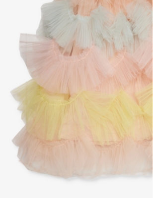 Shop Raspberry Plum Girls Pastel Kids Nena Ruffle-trim Woven Dress 3-10 Years