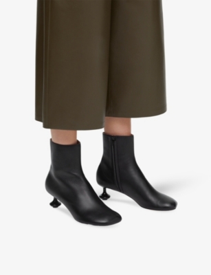 Toy sculpted-heel leather ankle boots