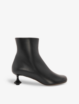 Shop Loewe Women's Black Toy Sculpted-heel Leather Ankle Boots