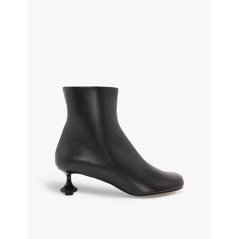 Shop Loewe Women's Black Toy Sculpted-heel Leather Ankle Boots