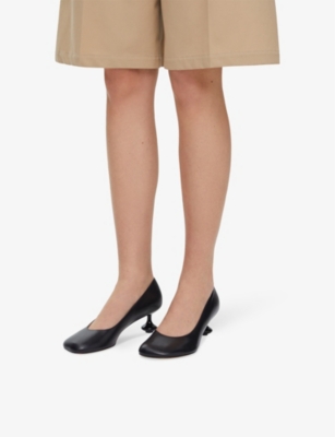 LOEWE: Toy sculpted-heel leather heeled courts
