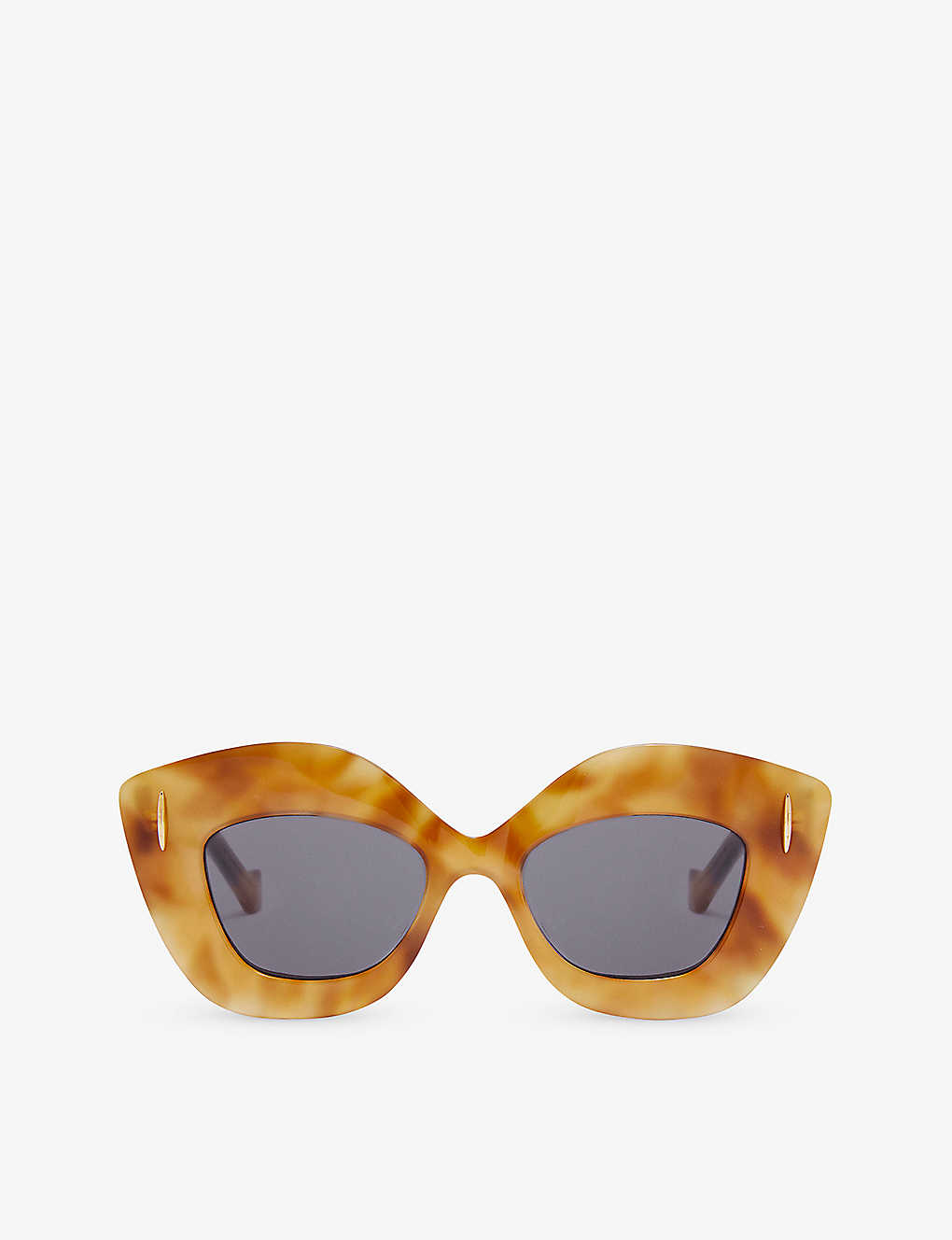 Shop Loewe Women's Blonde/smoke Retro Screen Cat-eye Acetate Sunglasses