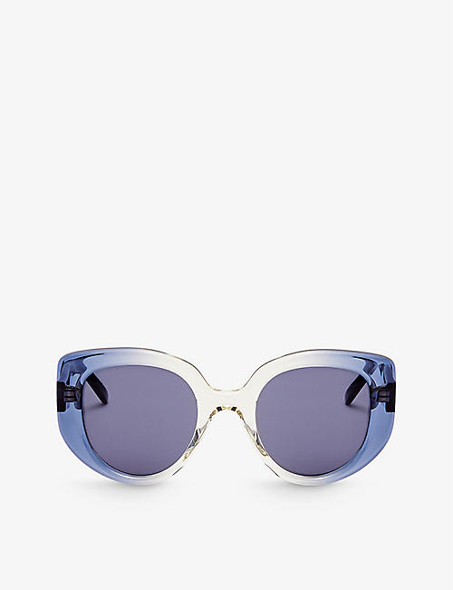 LOEWE: Butterfly-frame two-tone acetate sunglasses