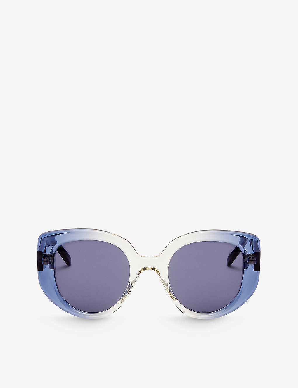 Loewe Womens Gradient Blue Butterfly-frame Two-tone Acetate Sunglasses