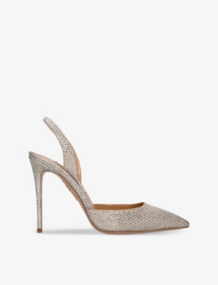 Shop Aquazzura Women's Bronze So Nude Block-heel Leather Pumps In Multi-coloured