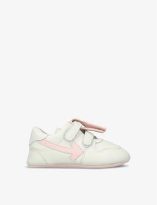 Shop Off-white C/o Virgil Abloh Boys White/oth Kids Baby Mini Out Of Office Leather Crib Shoes