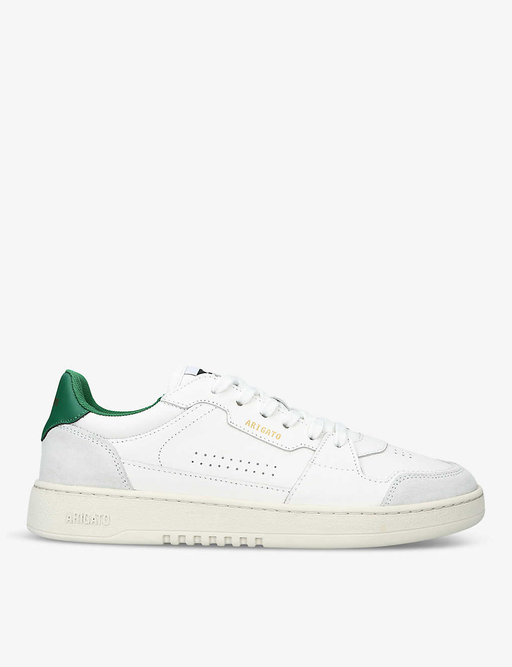 Shop Axel Arigato Men's Green Comb Dice Lo Suede And Recycled-polyester Low-top Trainers