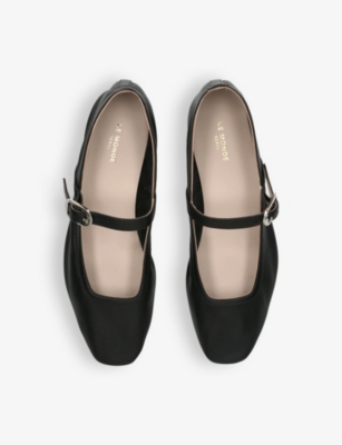 Shop Le Monde Beryl Mary Jane Leather Ballet Flats In Black