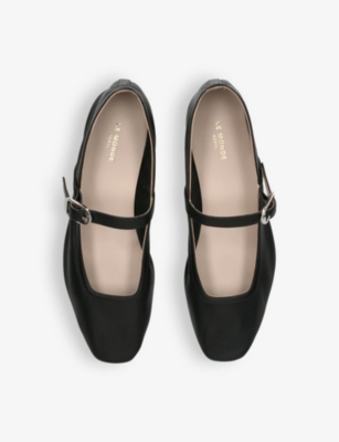 Le Monde Beryl Black Ballet Mary Jane Ballerina Flats In Black