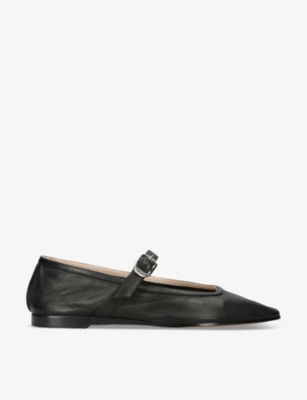 Shop Le Monde Beryl Womens Mary Jane Leather Ballet Flats Blac In Black