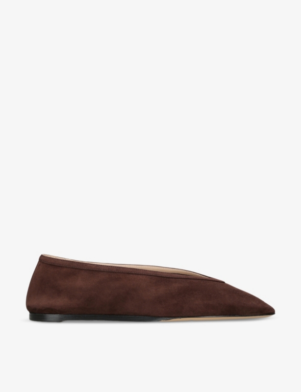 Luna pointed-toe suede pumps