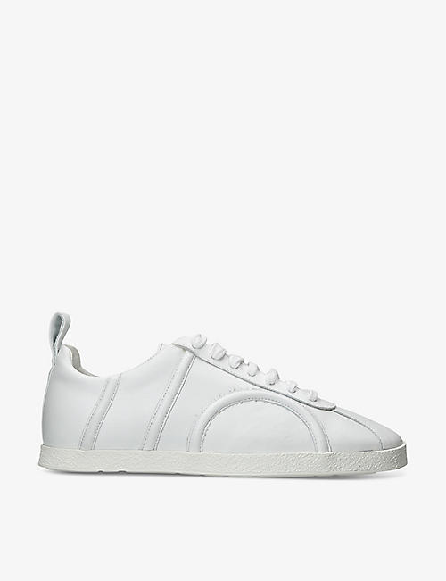 TOTEME: Logo-pattern low-top leather trainers