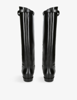 Totême Womens Black The Riding Leather Boot Eur 39 / 6 Uk In Black