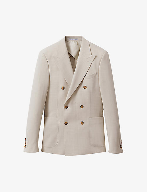 REISS: Belmont slim-fit stretch woven-blend blazer