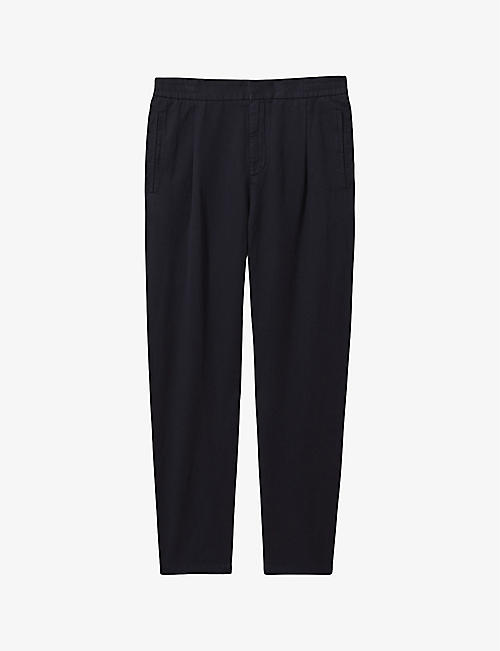 REISS: Pact straight-leg relaxed-fit cotton and linen-blend trousers