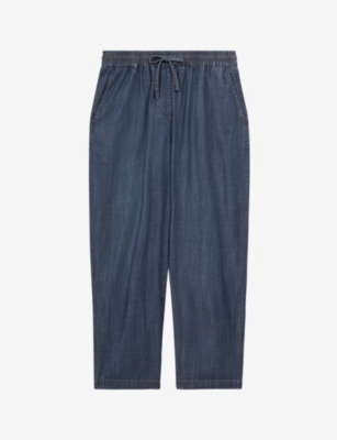 REISS: Carter tapered-leg lyocell and cotton trousers