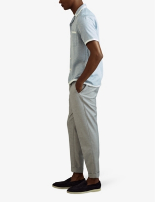 Vita contrast-trim regular-fit woven shirt