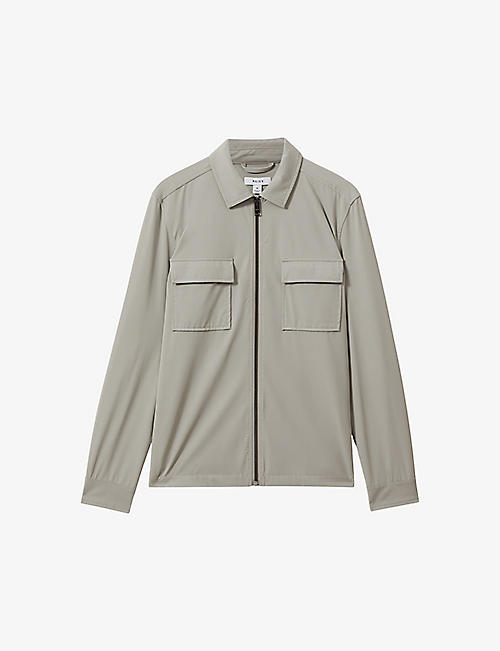 REISS: Hylo regular-fit zip-up stretch-woven jacket