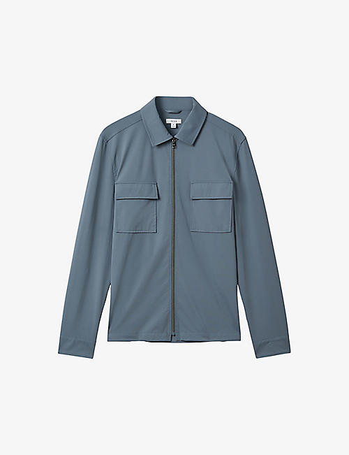 REISS: Hylo regular-fit zip-up stretch-woven jacket