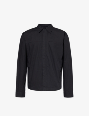Shop Entire Studios Men's Pollution Long-sleeved Chest-pocket Cotton Shirt