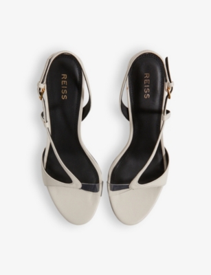 Shop Reiss Women's White Joy Strap Leather Sandals
