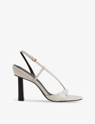 Shop Reiss Women's White Joy Strap Leather Sandals