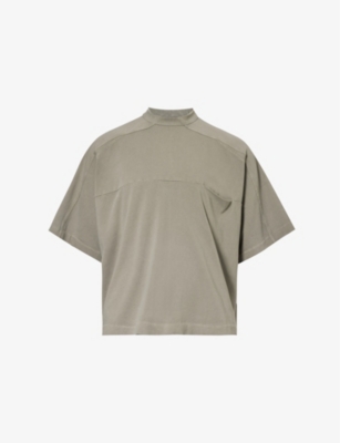 Entire Studios Mens Rhino Heavy Pocket Ribbed-trim Organic Cotton T-shirt In Grey