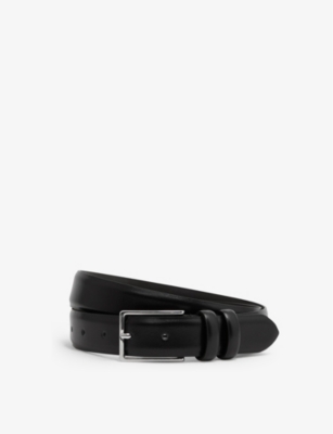 Shop Reiss Mens Black Dante Adjustable Leather Belt