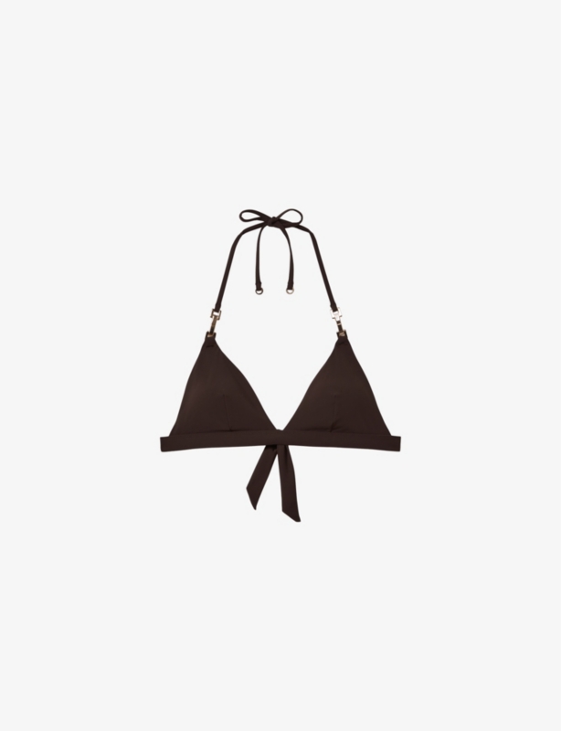 Riah side-tie low-rise stretch-woven bikini bottoms