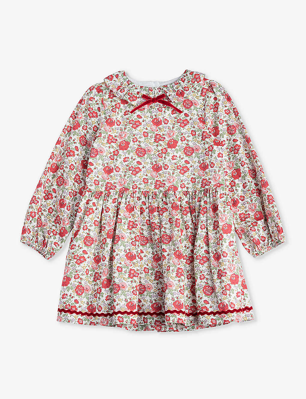 Trotters Babies'  Red Felicite Felicite Floral-print Cotton Dress 2-11 Years