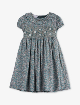 TROTTERS: Robin floral-print cotton dress 2-11 years